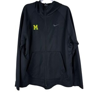 Nike Dri-FIT Full Zip Spotlight Hoodie Full Zip Jacket Black Mens Size‎ XL EUC